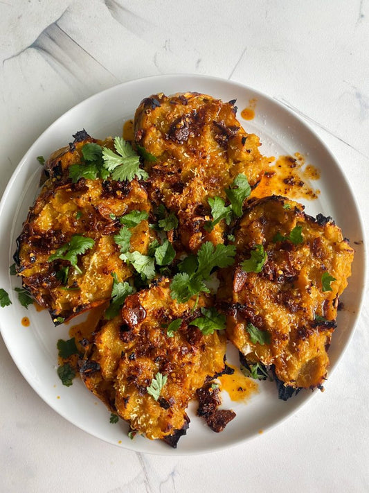 TWICE BAKED SWEET DUMPLING SQUASH