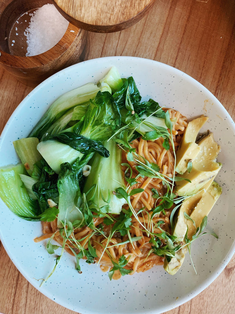 Hearts of Palm Pasta with Bok Choy