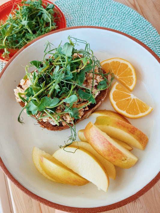 Salmon & Pea Tendril Sandwich