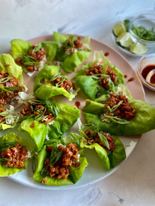 Gochujang Tempeh Lettuce Cups