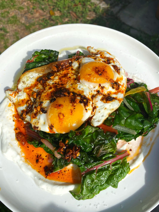Breakfast Chard with Savory Yogurt
