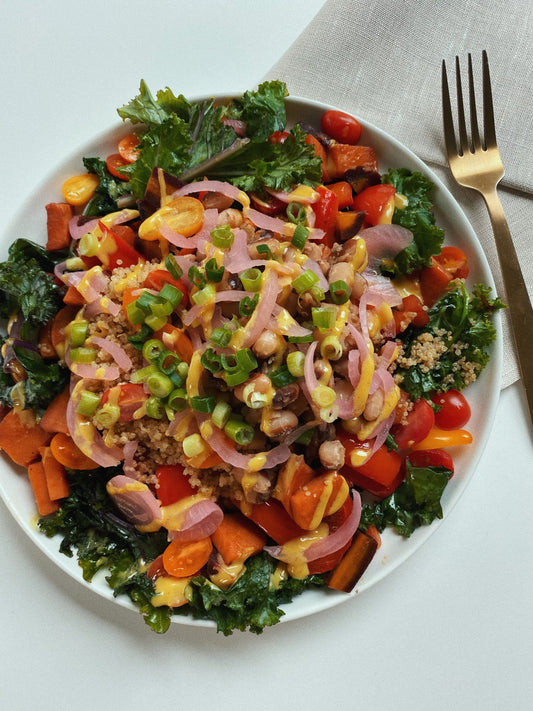 Yellow Eyed Bean Kale Salad