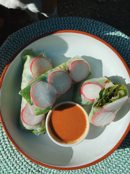 Radish and Herb Summer Roll