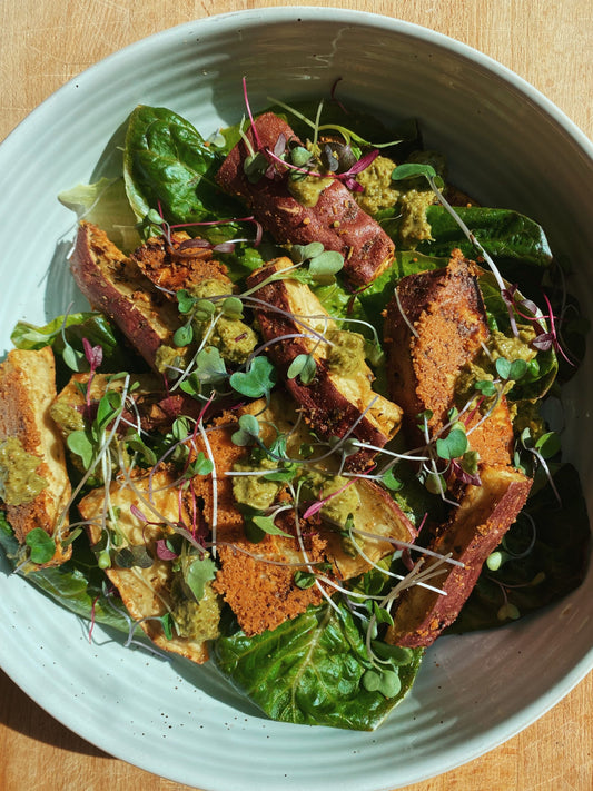 Parmesan Crusted Japanese Yams